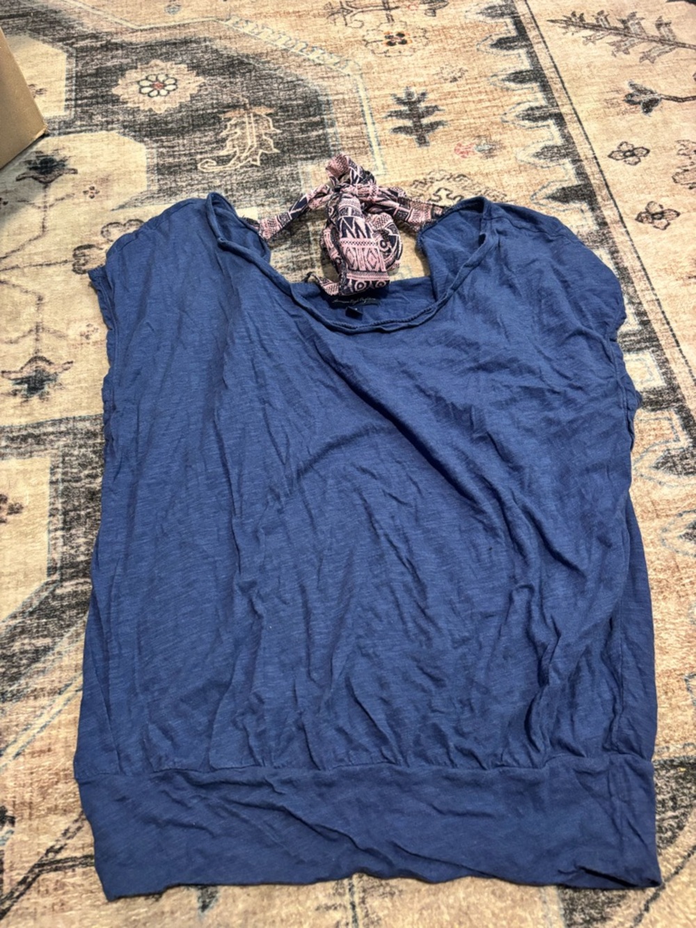 American Eagle Outfitters Navy Blue Scoop Neck Tank